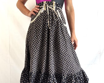 Vintage Gunne Sax Skirt // Jessica's Gunnies Button up Calico