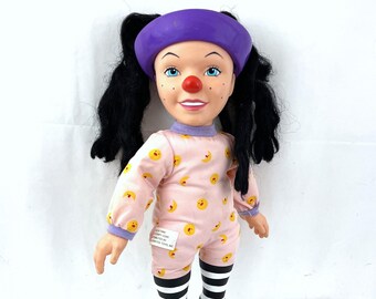 Vintage 1990s 90s 1996 The Big Comfy Couch Playmates Loonette the Clown 19" Rag Vinyl Doll