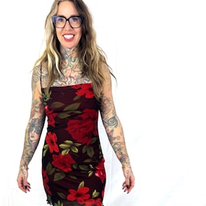 Vintage 90s 1990s Y2K Floral Summer Dress by Wild USA
