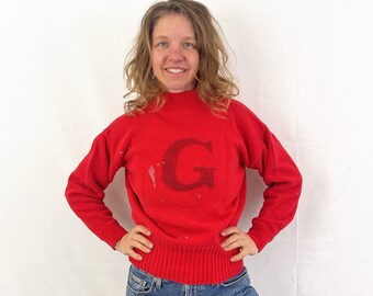 refomed GUNT KNIT SWEATER RED size２ Racing Red Red Future Wool Mix Oversized Sweater | GANNI US