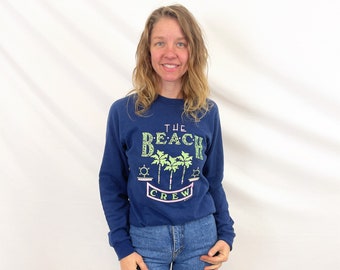 Vintage 80s 1980s Beach Crew Sweatshirt