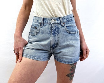 Vintage 90s 1990s Denim Shorts - Size 8 - Lucky Brand Dungarees by Gene Montesano