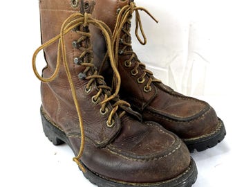 Vintage Santa Rosa Brand 8.5 Brown Leather Lace up Irish  display picture 1
