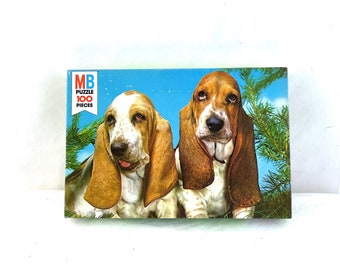 Vintage 1970s 70s 1978 100 Piece Basset Hound Dog CUTE Jigsaw Puzzle - Sealed! Milton Bradley