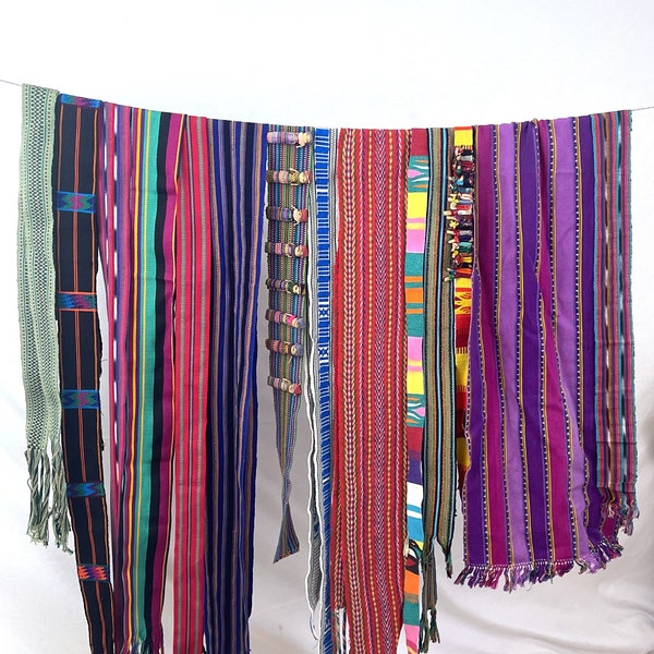 Lot of Fourteen 14 Guatemalan Fun Ribbons Trim Belts