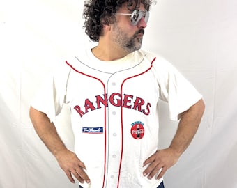 Vintage 1990s 90s Texas Rangers MLB Baseball Jersey Tee Shirt Tshirt - Iván Rodríguez