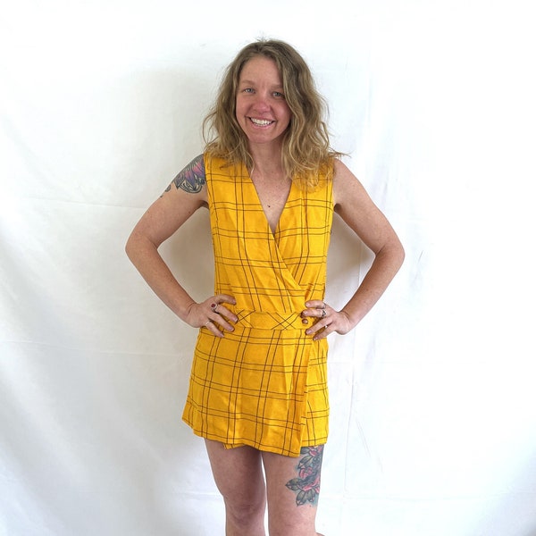 Vintage 1960s 60s Fun Yellow Go-Go Go Go Mod Mini Dress - Mr. Kolbert