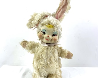 RARE Vintage 1950s 50s Rubber Face RUSHTON Rubber Face Rabbit