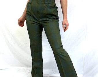 Vintage 1950s 50s Rockabilly Pearl Snap Western Gabardine Trousers