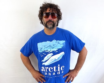 Vintage 90s Whale Tshirt Tee Shirt - Vancouver Aquarium