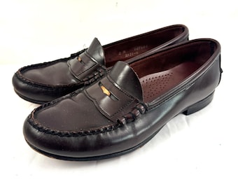Vintage Dex Penny Loafers Leather Shoes - Size 8