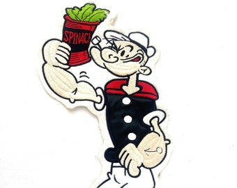 Vintage 1988 Large Popeye Sew On Patch - King Feature Syndicate, Inc