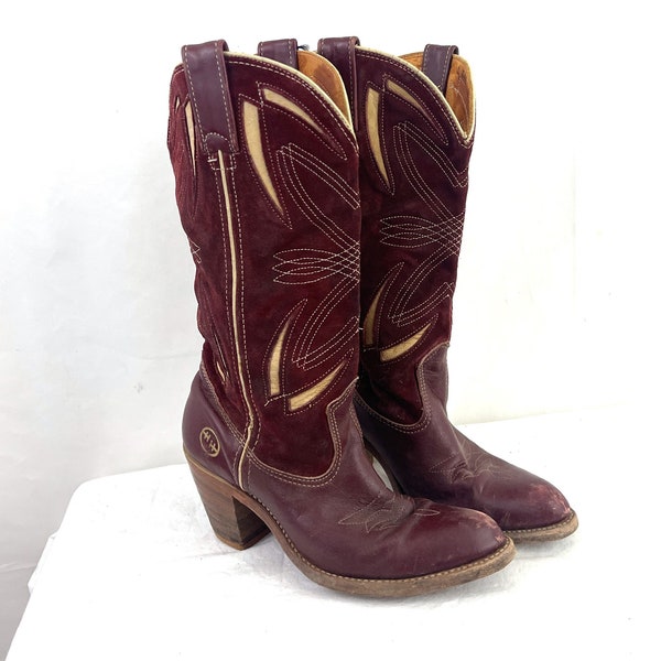 Vintage HH Double H Tall Suede Women's Boots - Size 6