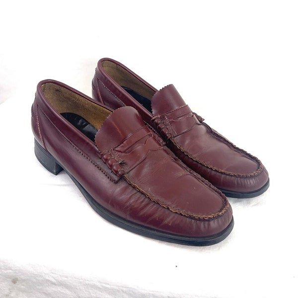 Vintage Florsheim Leather Penny Loafers Shoes - Size 10 1/2 D