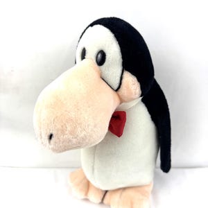 Peluche pinguino Opus vintage del 1984: animale di pezza dei cartoni animati del Washington Post