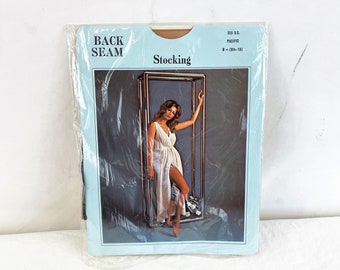 Vintage 1970s 70s Back Seam Nylon Hosiery Pantyhose Nylons Panty Hose - Deadstock NOS