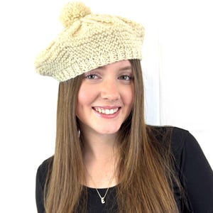 Vintage Reine Schurwolle John Molloy Fischer Strickmütze - Baskenmütze - Made in Irland