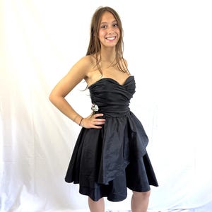 Vintage 1990s 90s Y2K Black Strapless Party Dress - Betsey Johnson