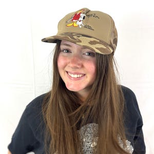 Vintage 1986 John Baron Camo Duck Hunting Snapback Hat
