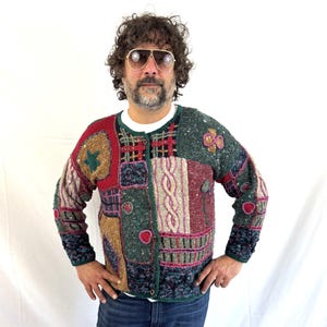 Vintage 1980s Express Sweater Cardigan - Etsy