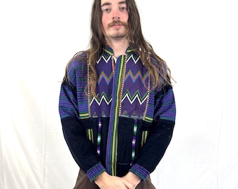 Vintage Guatemalteekse hippiejas uit de jaren 90 en 90 - Gemaakt in Guatemala