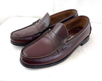 Vintage Penny Loafers Leather Shoes - Oakwoods