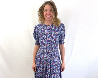 Fun Vintage 90s 1990s Floral Dress - Rampage