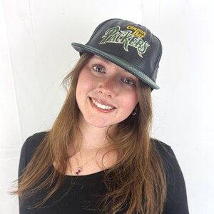Green Bay Packers Leather Nfl Hat - Etsy