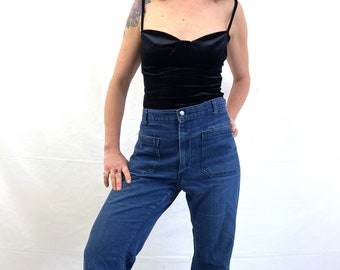 Vintage Seafarer Navy Bell Bottom Bellbottom Sailor Jeans