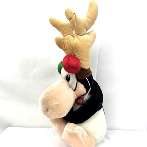 Vintage 198s 80s 1985 Opus Washington Post Cartoon Christmas Ornament Reindeer Stuffed Animal Toy