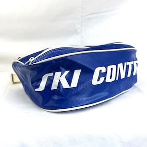 Riñonera deportiva extragrande azul y blanca de Ski Patrol vintage