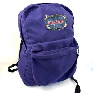 Vintage 1990s Purple Embroidered Jansport Backpack - Etsy