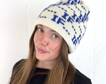 Vintage 80s Knit Winter Hat - IF...