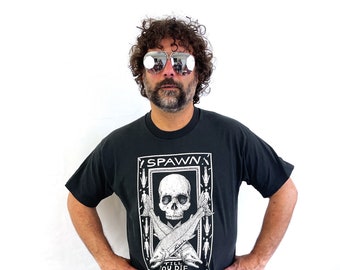 Vintage 1987 Ray Troll Alaskan Artist Spawn Til You Die Tshirt Tee Shirt