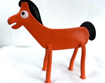 Vintage Original 1980s 80s Pokey Gumby Large Rubber Bendy Figure Jesco Prema - 10"