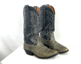 Vintage Gray Nocona Western Cowboy Boots