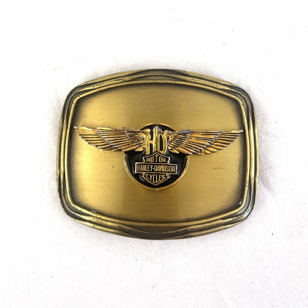 Vintage 1970s 70s 1978 Harley Davidsonn Belt Buckle by RainTree