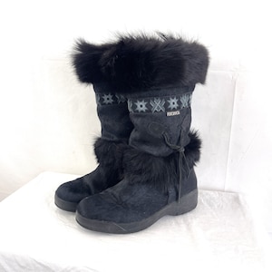 Fur boots size 12 hot sale