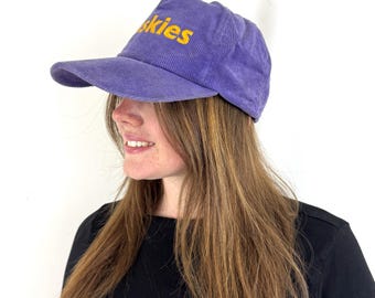 Vintage 80s University of Washington Purple Corduroy UW Husky Huskies Dog Snapback Hat