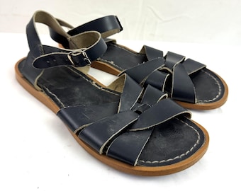 Sandalias vintage de surfista color azul marino - Talla 7 (W 9)