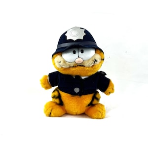Vintage Garfield Police Officer 1980s 80s Plush Stuffed Toy