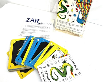 Vintage 1980s 80s ZAR Card Game - Fast UNO - Daltoons Productions