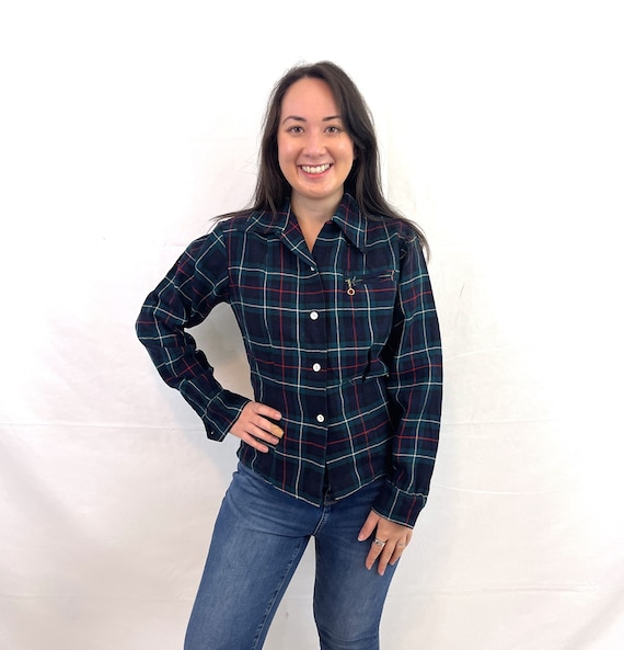 トップス Vintage Tachanmyer love peace&survivaleb Vintage 1960s 60s Wool Plaid Lumberjack Camping Button up