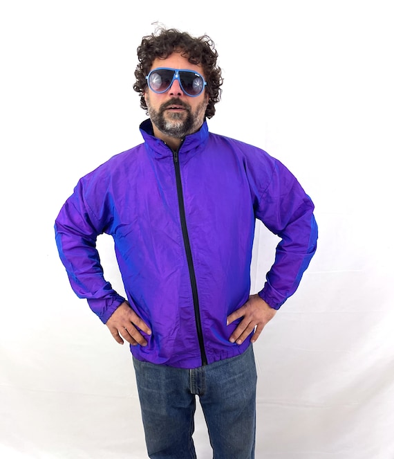 Vintage 90s 1990s Iridescent Purple Jacket Windbre