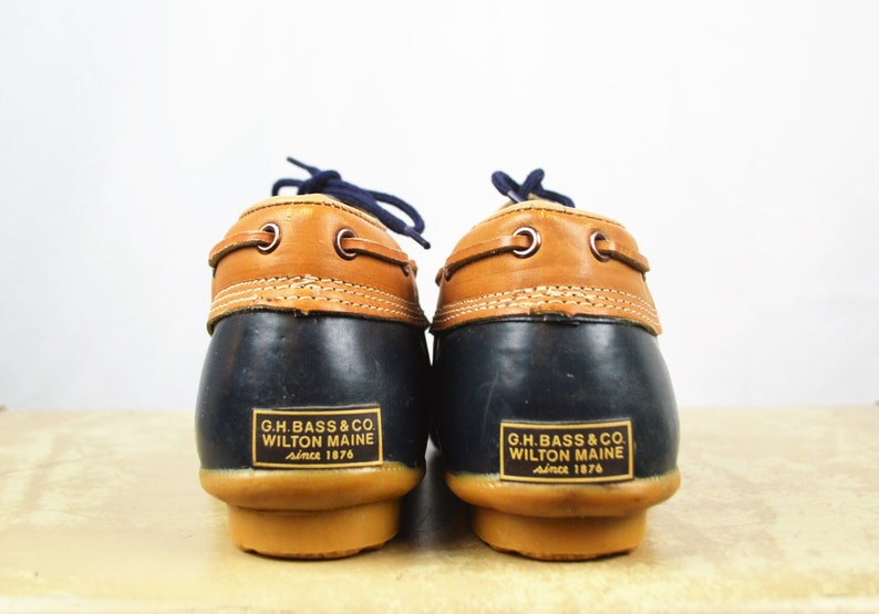 Size 8 Leather and Rubber Vintage Bass Ankle Duck Boots