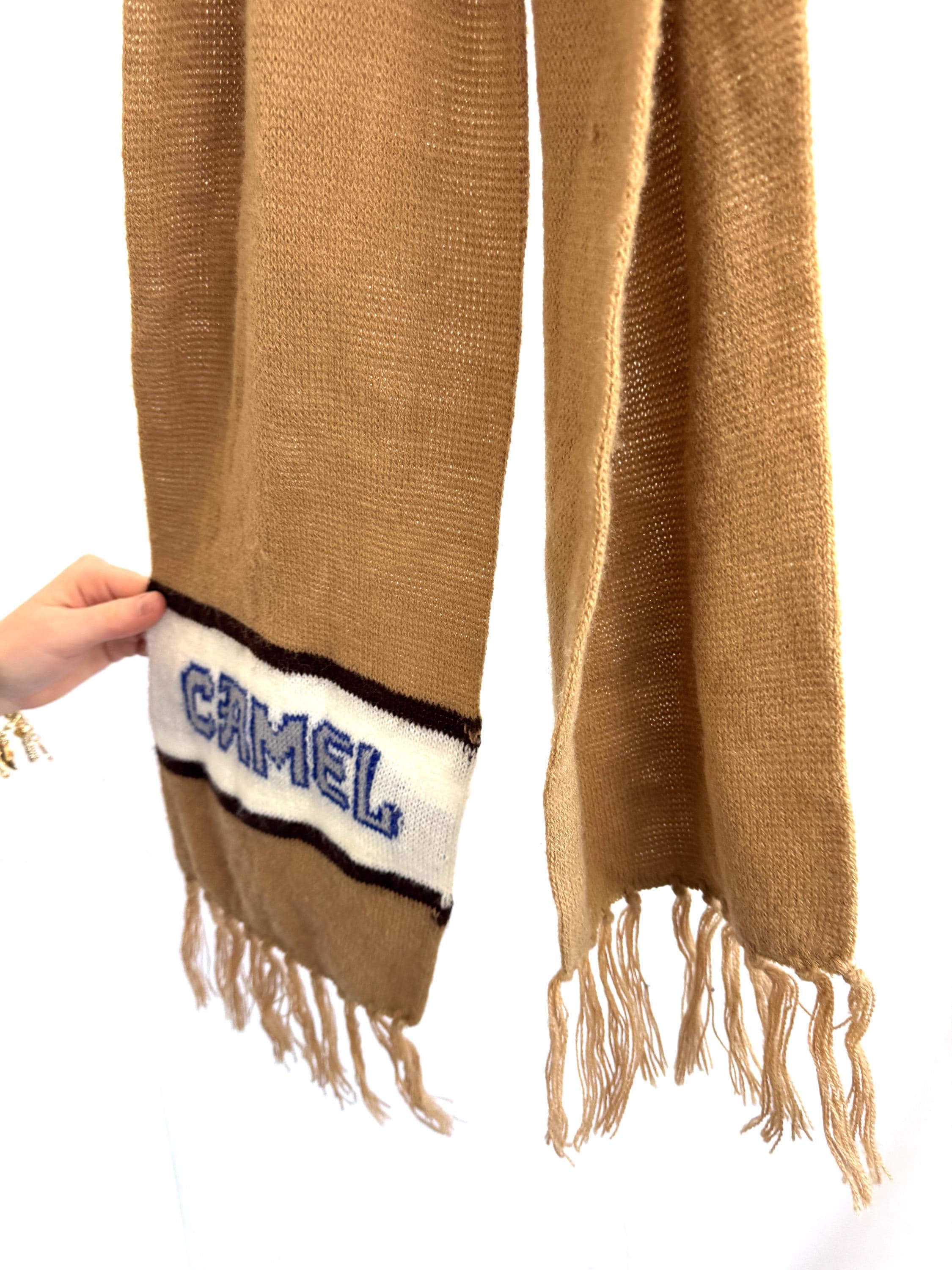 Vintage Camel Cigarette Knit Winter Scarf - Etsy