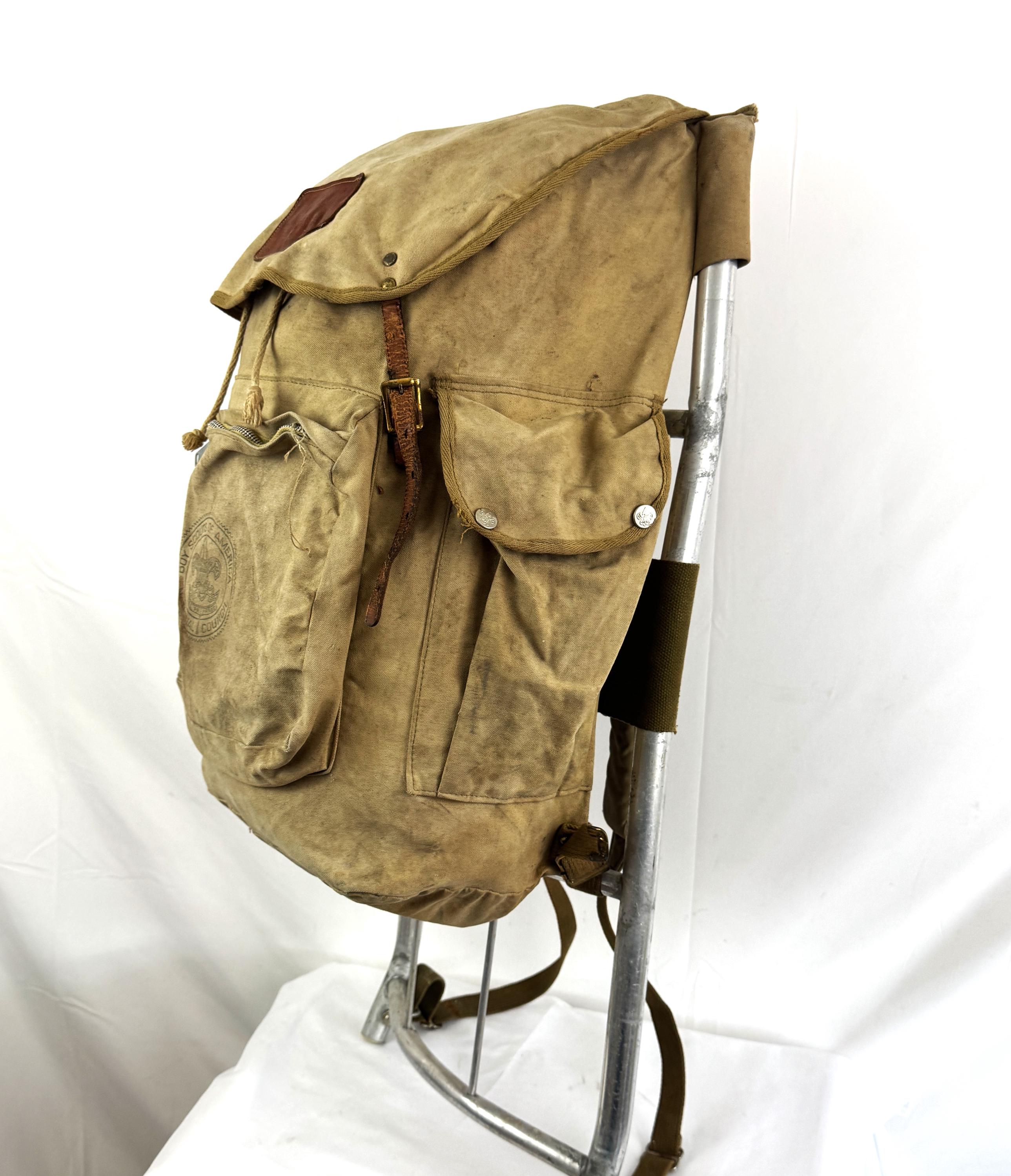 Vintage Official Boy Scouts of America National Council Canvas Backpack ...
