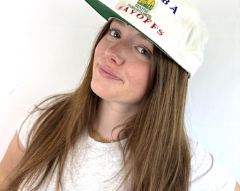 Vintage 1990s 90s Seattle Supersonics Sonics 1994 NBA Playoffs Snapback Hat - Starter