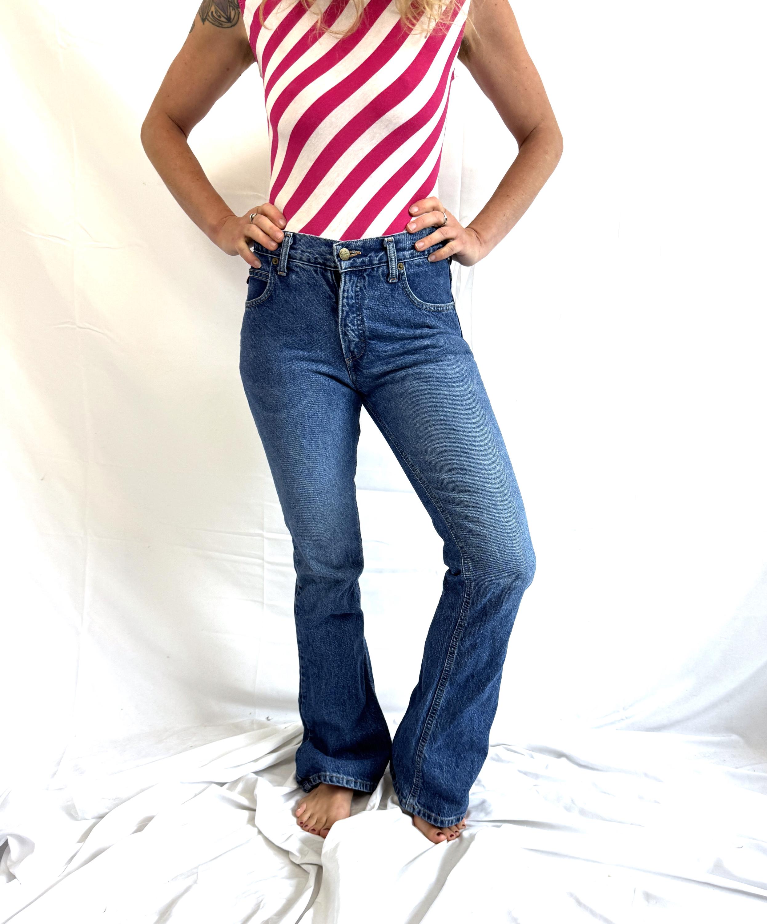Vintage 90s 2000 Y2K Denim Flare XS Bootcut Jeans - by Mudd - Size