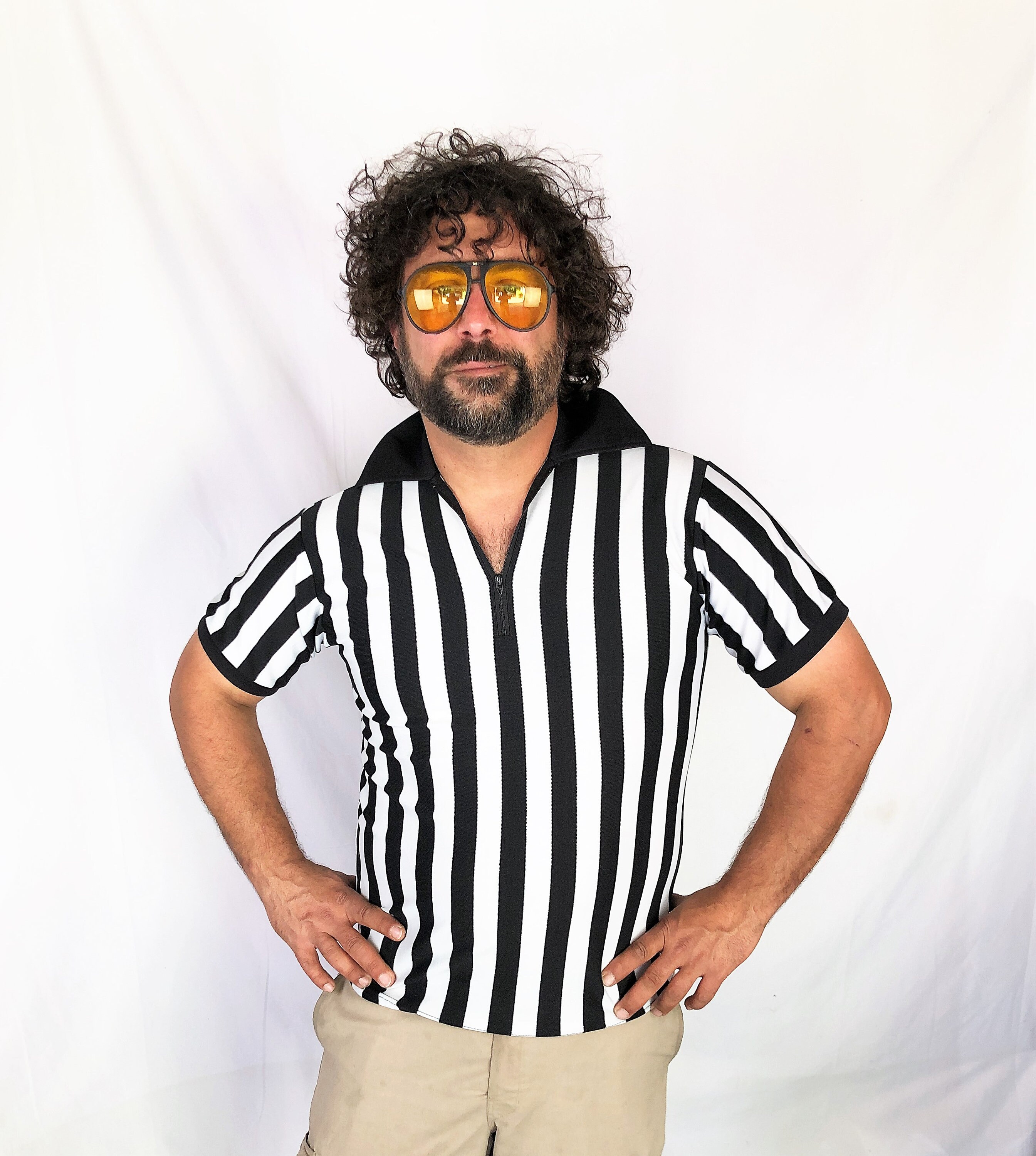 Vintage 80s Striped Ref Referee Shirt | Etsy